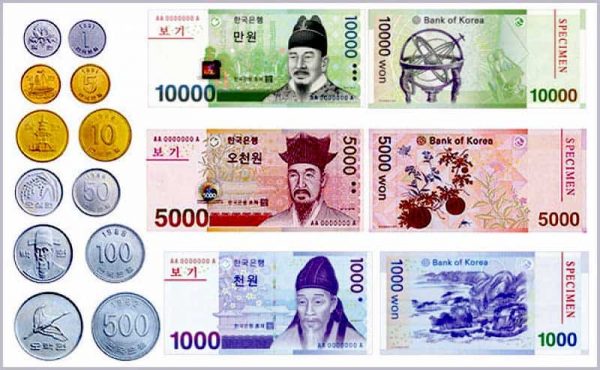 Tiền Won Hàn Quốc