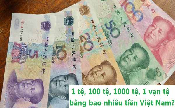 1 tệ bằng bao nhiêu tiền Việt Nam