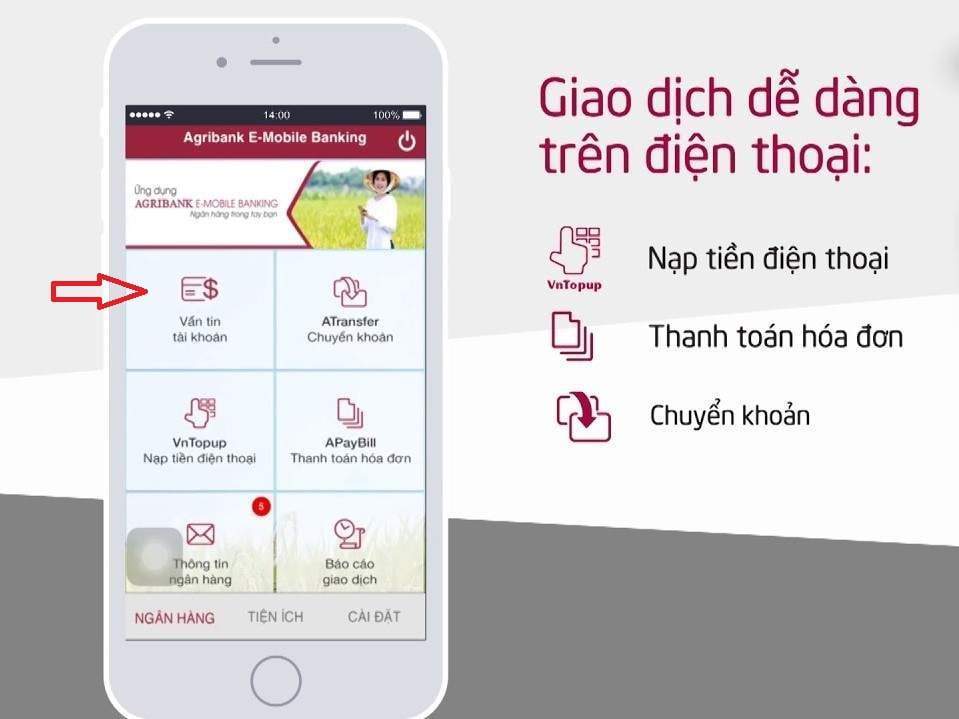 Tra cứu số dư tài khoản ngân hàng Agribank